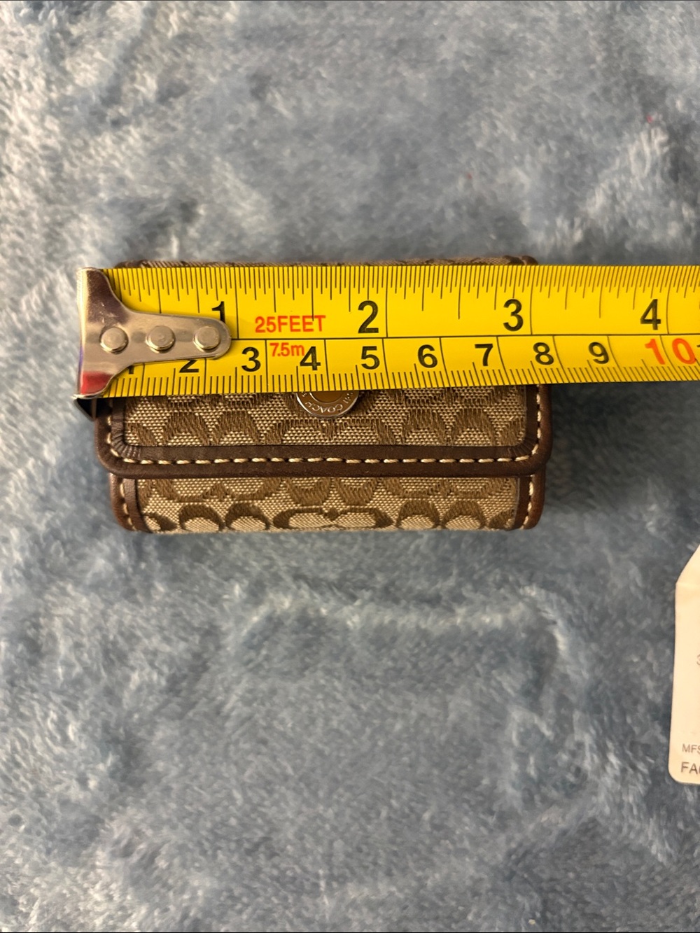 Coach Brown Signature Canvas Contact Lens Case with Leather Trim - Picture 10 of 10
